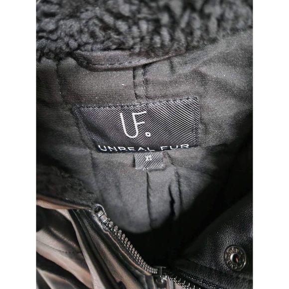 Unreal Fur Wet And Wild Faux Leather Jacket Size XS. H - Picture 4 of 4